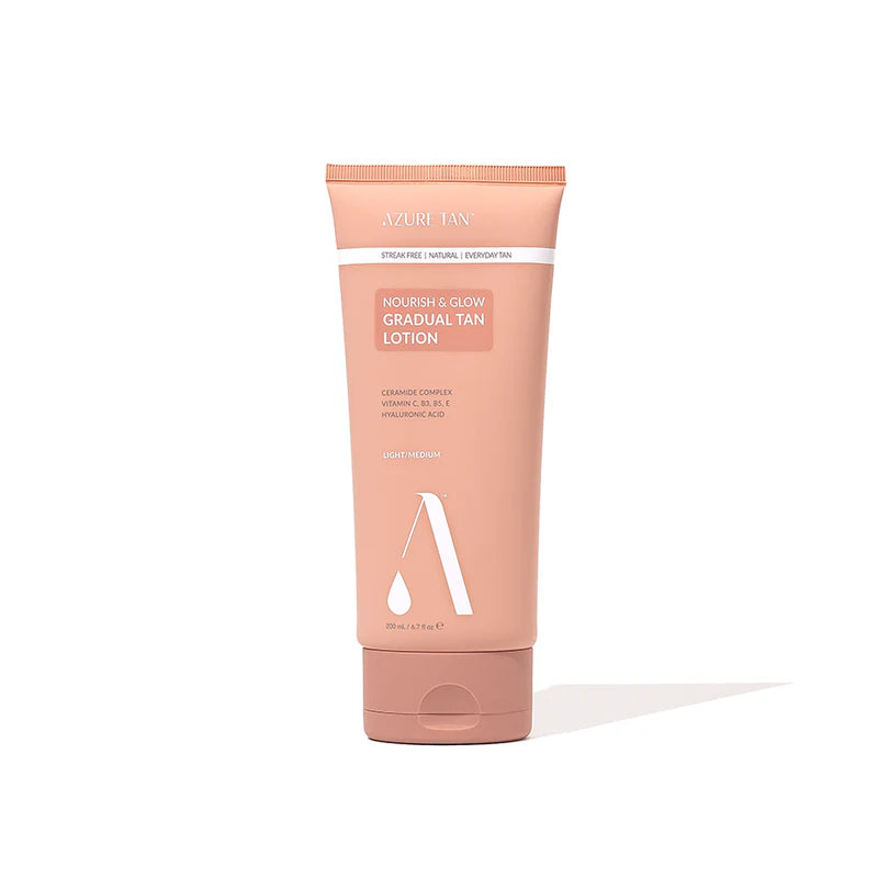 Azure Tan Nourish & Glow Gradual Tan Lotion Light/Medium 200ml