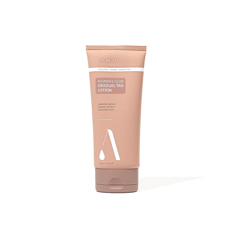 Azure Tan Nourish & Glow Gradual Tan Lotion Medium/Dark 200ml